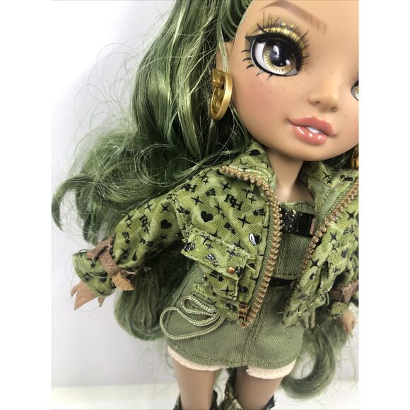 Olivia Woods Rainbow High Doll , Green Camo Outfit Loose - Picture 6 of 16